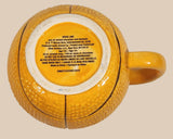 2019 Silver Buffalo Warner Bros. Space Jam Movie Basketball Shaped 24 oz 3 1/2" Tall Ceramic Coffee Mug Cup