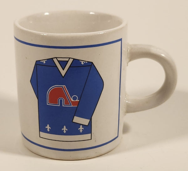 Vintage Giftcraft NHL Quebec Nordiques Small 2 5/8" Tall Ceramic Coffee Mug Cup