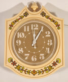 Vintage Sunbeam Flower Themed Plastic Electric Wall Clock Made in USA