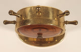 Vintage Swift & Anderson Ship's Wheel Brass Metal Barometer Made in Boston