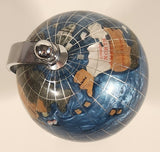 Inlaid Gem Stone Covered Blue Earth World Globe 5 1/2" Tall Desk Model