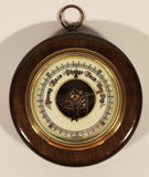 Vintage 5" Diameter Wooden Cased Weather Barometer Made in Western Germany