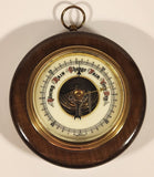 Vintage 5" Diameter Wooden Cased Weather Barometer Made in Western Germany