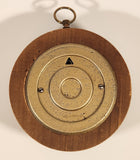 Vintage 5" Diameter Wooden Cased Weather Barometer Made in Western Germany