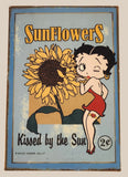 Rare 2005 KFS/FS Vandor King Features Betty Boop Sunflowers Kissed by the Sun 2 Cents 7 1/4" x 10 3/4" Heavy Metal Sign