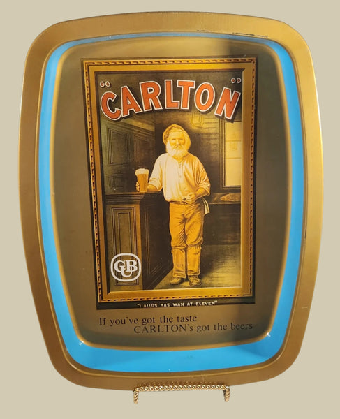 Vintage Cub Carlton Australian Beer Metal Beverage Serving Tray