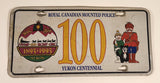 1895-1995 Yukon Centennial 100 Years RCMP Royal Canadian Mounted Police NWMP North West Mounted Police Metal Vehicle License Plate