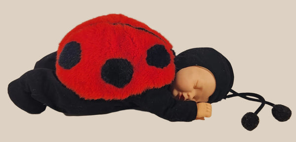 1997 Uni Max Toys Anne Geddes Baby in Ladybug Costume 18" Tall Doll Toy