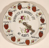 Vintage Barometer Of Married Life My Hubby's Mood Novelty Wall Plate