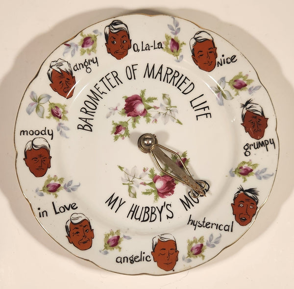 Vintage Barometer Of Married Life My Hubby's Mood Novelty Wall Plate