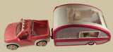 Battat Lori Our Generation Pink FM Radio Truck and Camper Trailer Plastic Toy Doll Vehicles