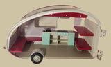 Battat Lori Our Generation Pink FM Radio Truck and Camper Trailer Plastic Toy Doll Vehicles