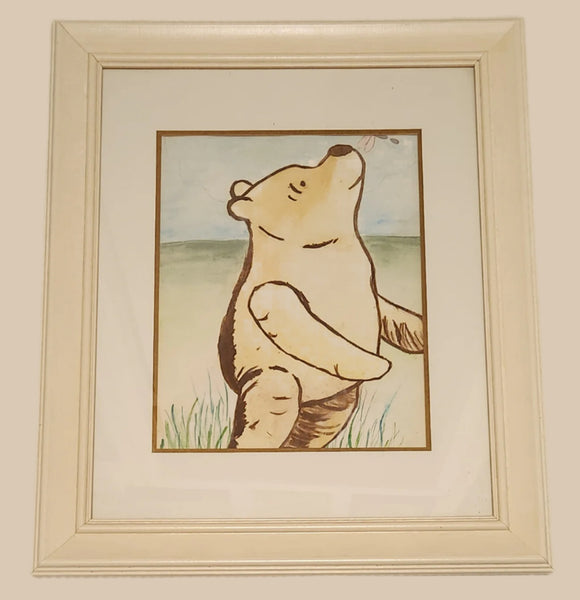 Original Winnie The Pooh Hand Painted Water Color Painting