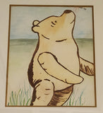 Original Winnie The Pooh Hand Painted Water Color Painting
