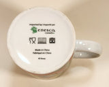 Disney Mickey Mouse Pluto Goofy Donald Duck Christmas Themed 3 3/4" Tall Ceramic Coffee Mug Cup