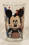 1980s Anchor Hocking Disney Mickey Mouse Minnie Mouse Donald Duck 4 1/2" Clear Glass Juice Cup