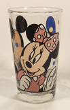 1980s Anchor Hocking Disney Mickey Mouse Minnie Mouse Donald Duck 4 1/2" Clear Glass Juice Cup