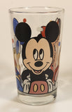 1980s Anchor Hocking Disney Mickey Mouse Minnie Mouse Donald Duck 4 1/2" Clear Glass Juice Cup