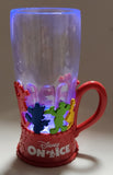 Disney On Ice Red and Clear Plastic 7" Tall Light Up Cup Mug