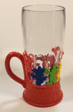 Disney On Ice Red and Clear Plastic 7" Tall Light Up Cup Mug