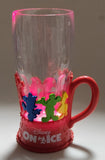 Disney On Ice Red and Clear Plastic 7" Tall Light Up Cup Mug