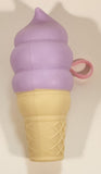 Light Purple Ice Cream Cone 6 1/2" Silicone Purse Key Chain Clip On