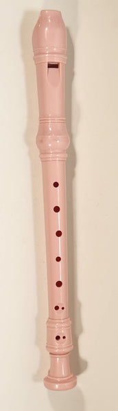 Recorder Light Pink Plastic Musical Instrument Made in Taiwan