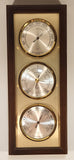 Vintage Solar Hygrometer Barometer Thermometer 4 1/2" x 11 1/4" Wood Cased Weather Station Made in Germany