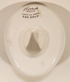 Vintage 1968 Hycroft Medicine Hat Alberta B.O.M.A. Calgary 1968 Welcome American Building Maintenance Co. Cowboy Hat Shaped 22K Gold Trimmed White Ceramic Pottery Ashtray