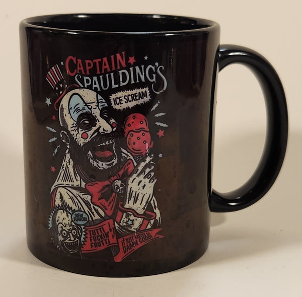 Rare Captain Spaulding Ice Scream Black 3 3/4" Tall Ceramic Coffee Mug Cup