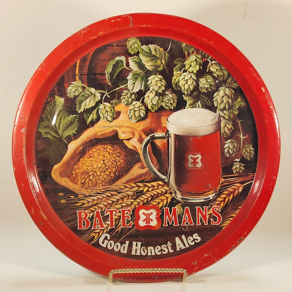 Rare Vintage Wade PDM Avon Batemans Good Honest Ales Red Metal Beer Beverage Serving Tray