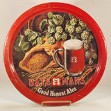 Rare Vintage Wade PDM Avon Batemans Good Honest Ales Red Metal Beer Beverage Serving Tray