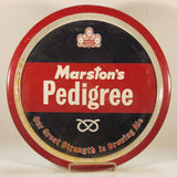 Rare Vintage Wade PDM Avon Marston's Pedigree Our Great Strength is Brewing Ale Red Metal Beer Beverage Serving Tray