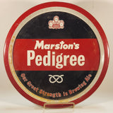 Rare Vintage Wade PDM Avon Marston's Pedigree Our Great Strength is Brewing Ale Red Metal Beer Beverage Serving Tray