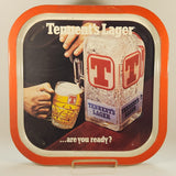 Rare Vintage Wade PDM Avon Tennent's Lager ...are you ready? Red Metal Beer Beverage Serving Tray