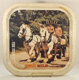 Rare Vintage Wade PDM Avon Tetley The Firm Favourite Tetley Mild White Metal Beverage Serving Tray