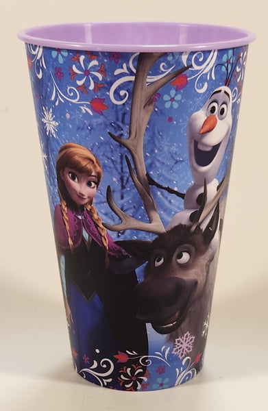Greenbrier International Disney Frozen Kristoff Elsa Anna Olaf Sven Purple 5 1/4" Tall Plastic Cup