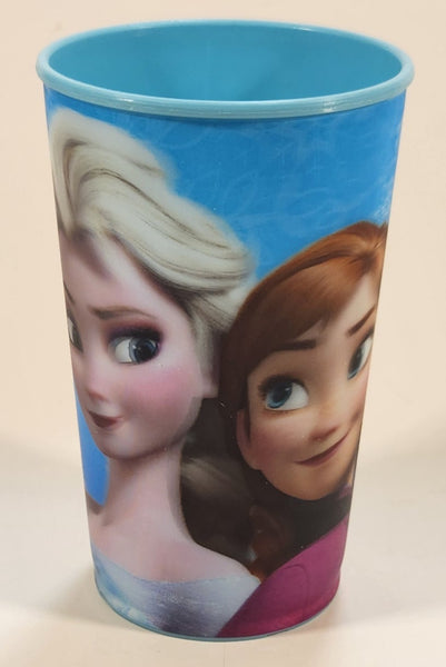 Disney Frozen Elsa and Anna Hologram Light Blue 4 1/4" Tall Plastic Cup