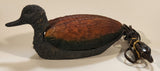 Amber Glass Shelled Bronze Finish Duck Bird Lamp Light