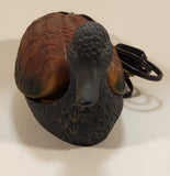 Amber Glass Shelled Bronze Finish Duck Bird Lamp Light