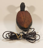 Amber Glass Shelled Bronze Finish Duck Bird Lamp Light