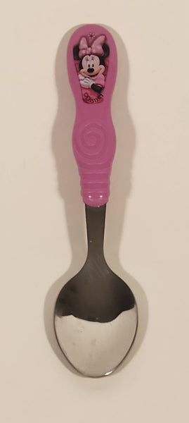 Zak Designs Disney Minnie Mouse Pink Handle Stainless Metal Spoon