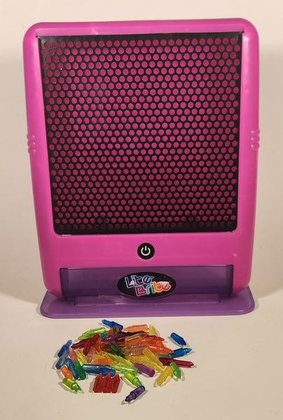 2010 Hasbro Lite Brite LED Flat Screen Pink and Purple Plastic Toy