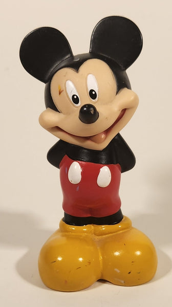 Disney Store London Mickey Mouse 4 3/4" Tall Hard Rubber Toy Figure