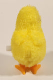 Fuzzy Yellow Wind Up Chick Chicken Toy Figure