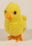 Fuzzy Yellow Wind Up Chick Chicken Toy Figure