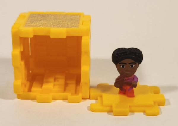 2025 McDonald's Mojang A Minecraft Movie Gold Block & Dawn 2" Tall Plastic Toy Figure