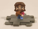 2025 McDonald's Mojang A Minecraft Movie Stone Block & Garrett 2" Tall Plastic Toy Figure
