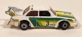 Vintage 1980 Kenner CPG Prod. Fast 111s Dynamo 1976 BMW 320i Green, Yellow, and White Die Cast Toy Car Vehicle - Made in Hong Kong