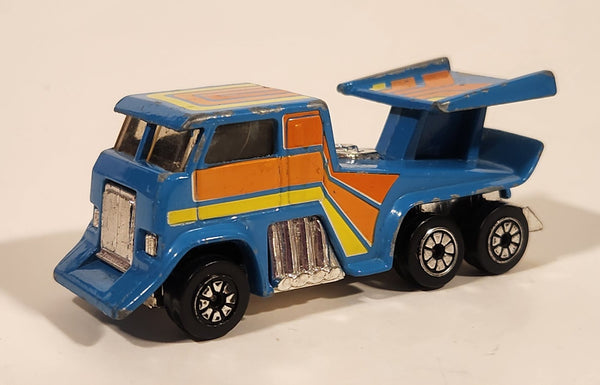 1980 Kenner Fast 111's Evil Eye Wrecker Truck Blue Die Cast Toy Car Vehicle